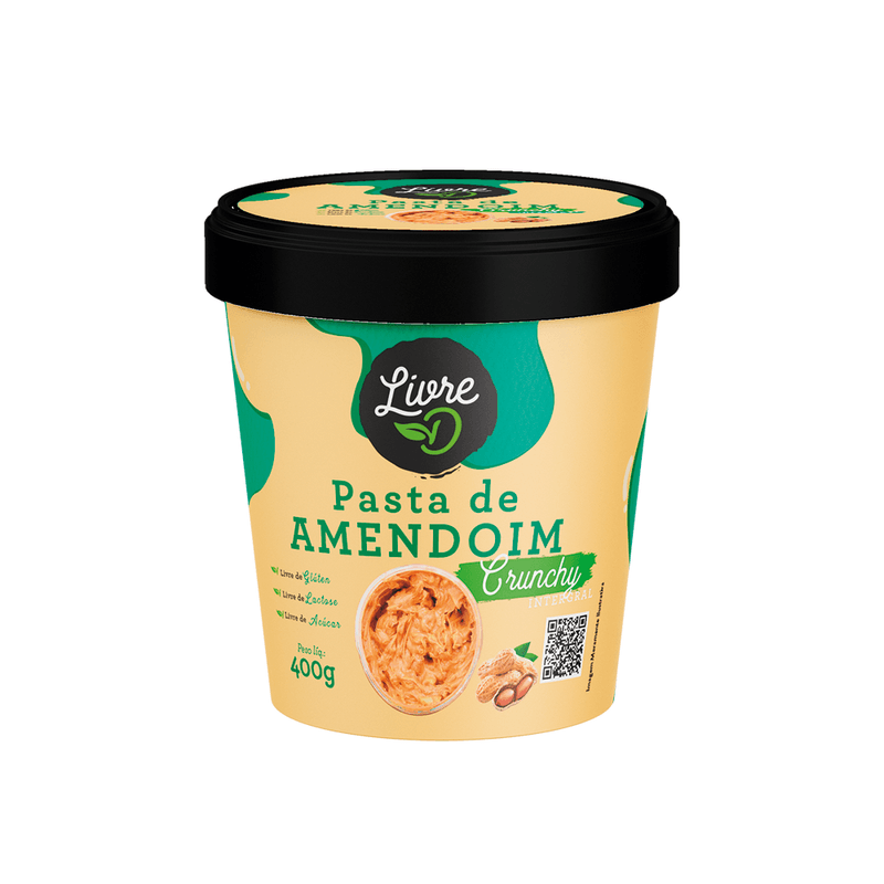 Pasta de Amendoim Integral Crocante Livre D 400g