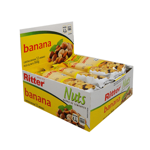 Barra de Nuts Nutmix Banana Ritter Display 12 x 30g