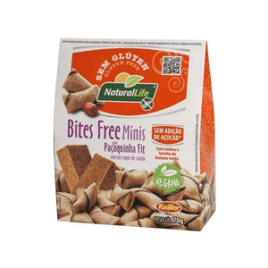 Biscoito Bites Free Minis Paçoca sem Glúten sem Açúcar Natural Life 70g