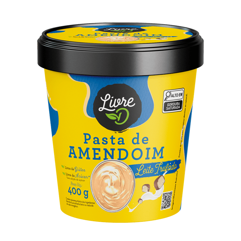 Pasta de Amendoim Leite Trufado Livre D 400g