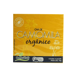 Chá de Camomila Orgânico Campo Verde  caixa 10 sachês x 10g