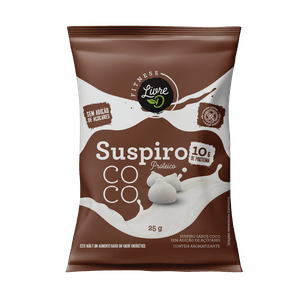 Suspiro Protéico de Coco S/ Açúcar 10x25g Livre D